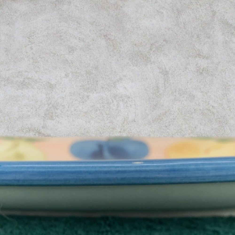 A. SANTOS PORTUGAL -- Large Oval Serving Platter, Hand Painted, Fruit, Vintage - Picture 6 of 9